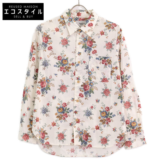 YAECA ヤエカ 【×LIBERTY】90102 ﾎﾜｲﾄ系 花柄 ｺｯﾄﾝ 長袖ｼｬﾂ トップス M