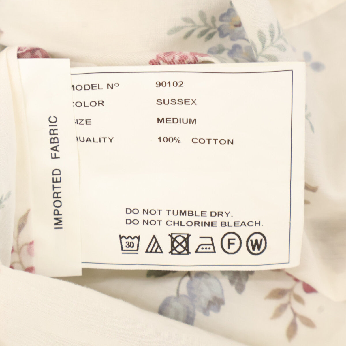 YAECA ヤエカ 【×LIBERTY】90102 ﾎﾜｲﾄ系 花柄 ｺｯﾄﾝ 長袖ｼｬﾂ トップス M