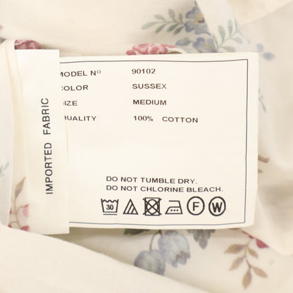 YAECA ヤエカ 【×LIBERTY】90102 ﾎﾜｲﾄ系 花柄 ｺｯﾄﾝ 長袖ｼｬﾂ トップス M