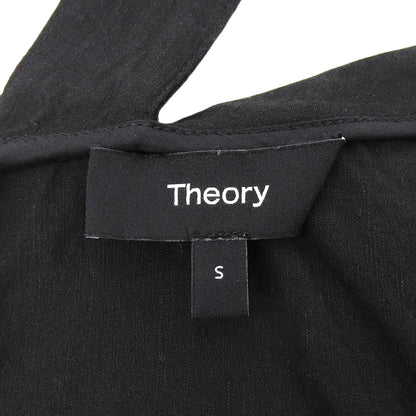 Theory セオリー リネン ノースリーブワンピース レディース ブラック S 01-2105203-050-902 ワンピース S
