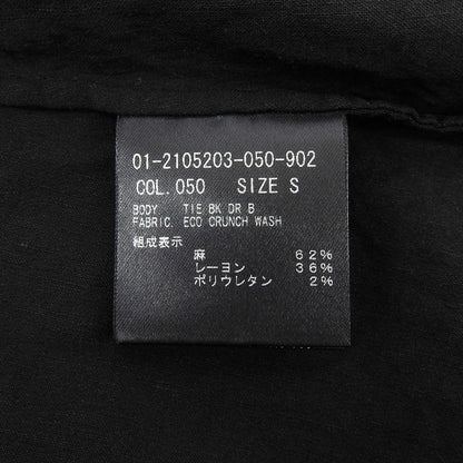 Theory セオリー リネン ノースリーブワンピース レディース ブラック S 01-2105203-050-902 ワンピース S