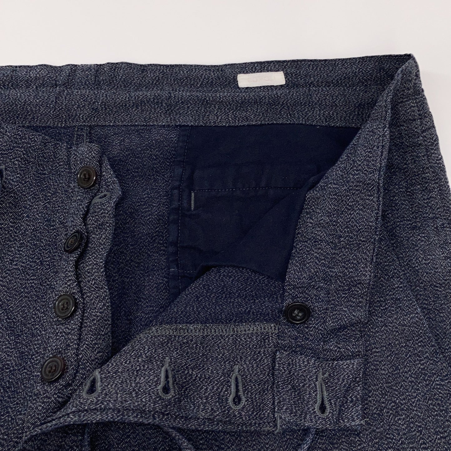 COMOLI コモリ 14S-03002 ﾈｲﾋﾞｰ ﾘﾈﾝ×ｼﾙｸ ﾊﾟﾝﾂ ボトムス 2