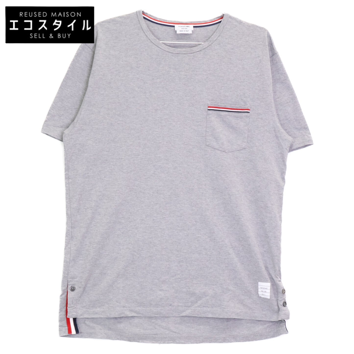 THOM BROWNE トムブラウン 【国内正規】MJS010A-01454055 RWB ポケット 半袖Tシャツ/ トップス 4