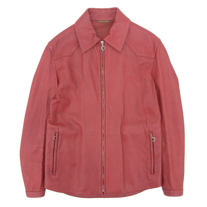 SERAPHIN セラファン DALTON 鹿革 ディアスキン シングル レザージャケット メンズ レッド 46 ジャケット 46