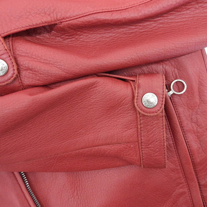 SERAPHIN セラファン DALTON 鹿革 ディアスキン シングル レザージャケット メンズ レッド 46 ジャケット 46