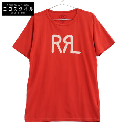 RRL ダブルアールエル ﾚｯﾄﾞ ﾛｺﾞ ｺｯﾄﾝ 半袖Tｼｬﾂ トップス M