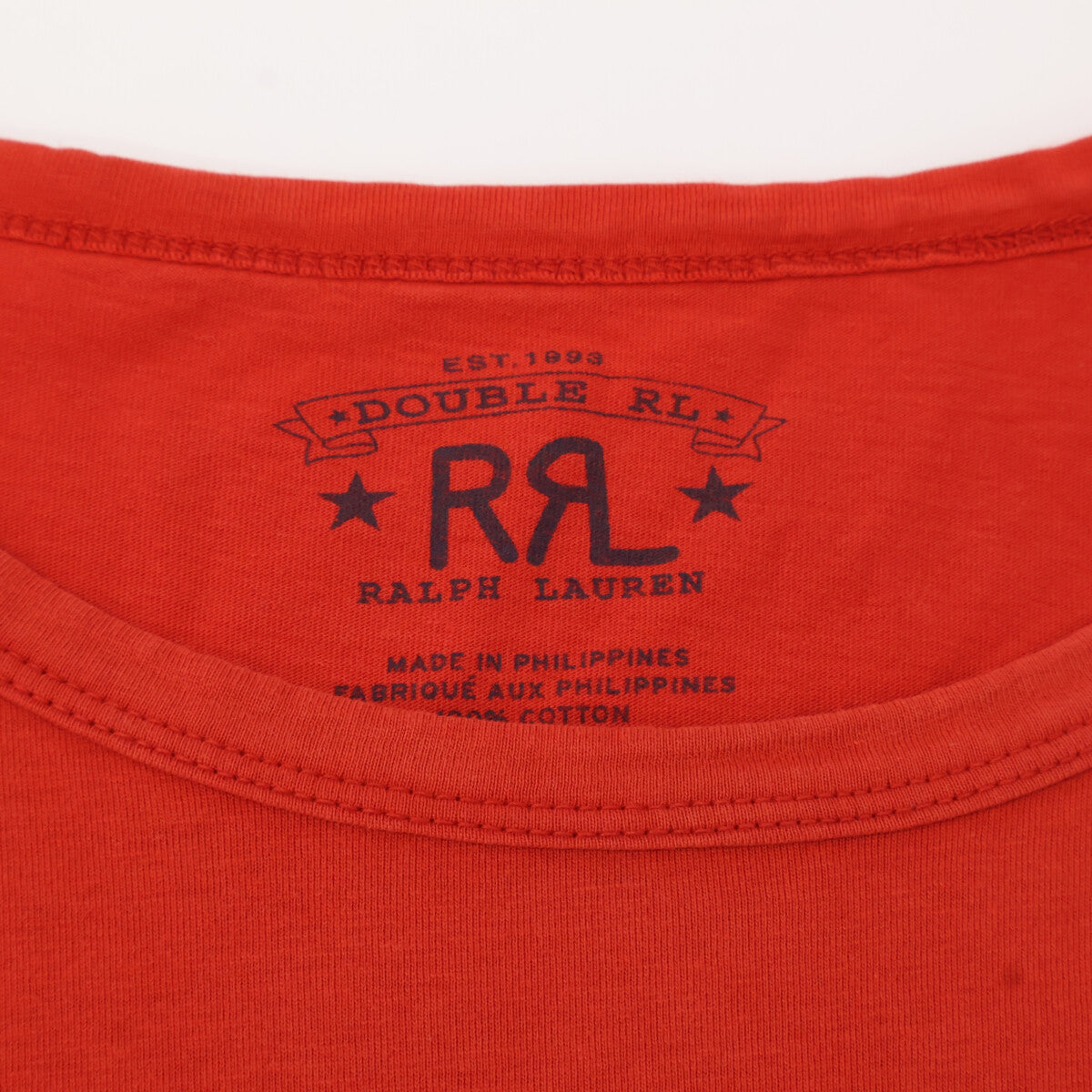 RRL ダブルアールエル ﾚｯﾄﾞ ﾛｺﾞ ｺｯﾄﾝ 半袖Tｼｬﾂ トップス M