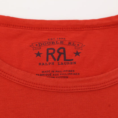 RRL ダブルアールエル ﾚｯﾄﾞ ﾛｺﾞ ｺｯﾄﾝ 半袖Tｼｬﾂ トップス M