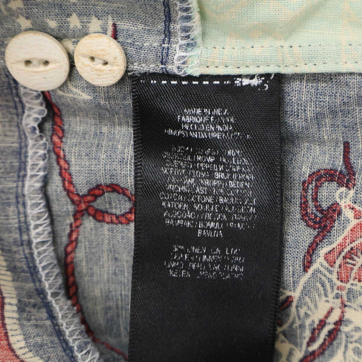 RRL ダブルアールエル ﾏﾙﾁｶﾗｰ ﾘﾐﾃｯﾄﾞｴﾃﾞｨｼｮﾝ 総柄 ﾊﾟｯﾁﾜｰｸｼｬﾂ トップス M