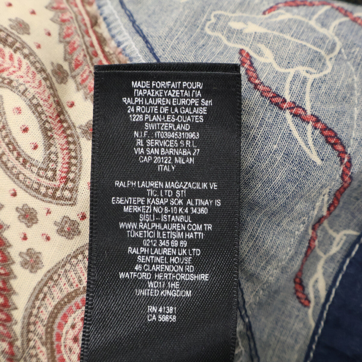 RRL ダブルアールエル ﾏﾙﾁｶﾗｰ ﾘﾐﾃｯﾄﾞｴﾃﾞｨｼｮﾝ 総柄 ﾊﾟｯﾁﾜｰｸｼｬﾂ トップス M