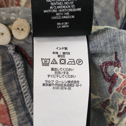 RRL ダブルアールエル ﾏﾙﾁｶﾗｰ ﾘﾐﾃｯﾄﾞｴﾃﾞｨｼｮﾝ 総柄 ﾊﾟｯﾁﾜｰｸｼｬﾂ トップス M