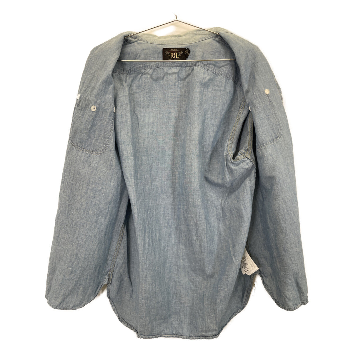 RRL ダブルアールエル ﾗｲﾄﾌﾞﾙｰ ﾊｰﾌｽﾘｰﾌﾞ ｼｬﾂ トップス M