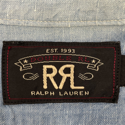 RRL ダブルアールエル ﾗｲﾄﾌﾞﾙｰ ﾊｰﾌｽﾘｰﾌﾞ ｼｬﾂ トップス M