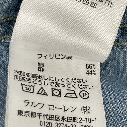 RRL ダブルアールエル ﾗｲﾄﾌﾞﾙｰ ﾊｰﾌｽﾘｰﾌﾞ ｼｬﾂ トップス M
