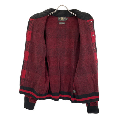 RRL ダブルアールエル ﾚｯﾄﾞ×ﾌﾞﾗｯｸ ﾊﾞｯﾌｧﾛｰﾁｪｯｸ ｳｰﾙ ｶｰﾃﾞｨｶﾞﾝ トップス M