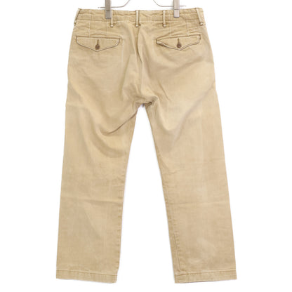 RRL ダブルアールエル ﾍﾞｰｼﾞｭ ﾎﾞﾀﾝﾌﾗｲ ｺｯﾄﾝ ﾊﾟﾝﾂ ボトムス 32×30