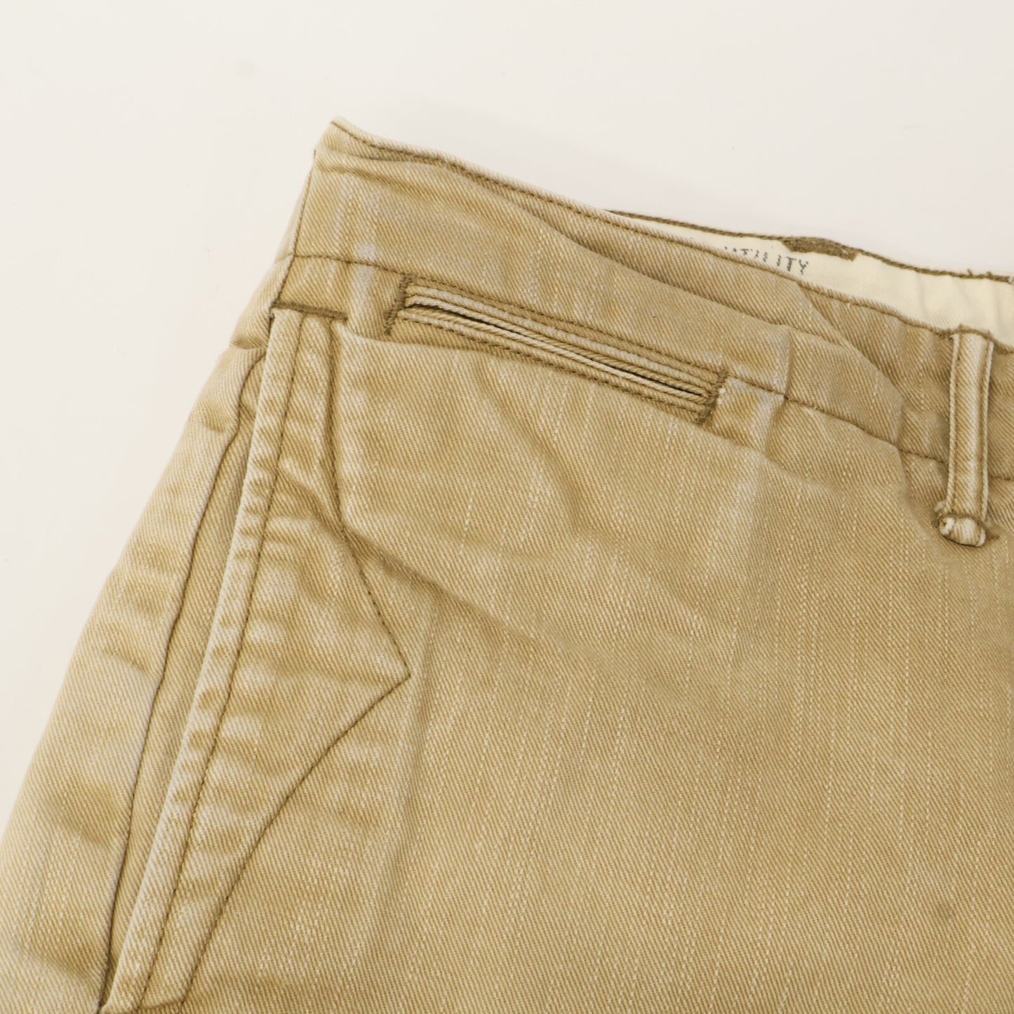 RRL ダブルアールエル ﾍﾞｰｼﾞｭ ﾎﾞﾀﾝﾌﾗｲ ｺｯﾄﾝ ﾊﾟﾝﾂ ボトムス 32×30