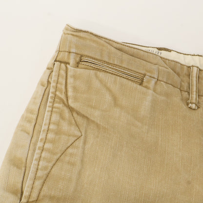 RRL ダブルアールエル ﾍﾞｰｼﾞｭ ﾎﾞﾀﾝﾌﾗｲ ｺｯﾄﾝ ﾊﾟﾝﾂ ボトムス 32×30