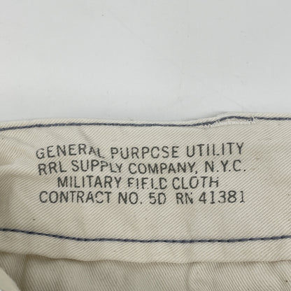 RRL ダブルアールエル ﾎﾜｲﾄ ｺｯﾄﾝ ﾎﾞﾀﾝﾌﾗｲ ﾁﾉﾊﾟﾝﾂ ボトムス 32×30