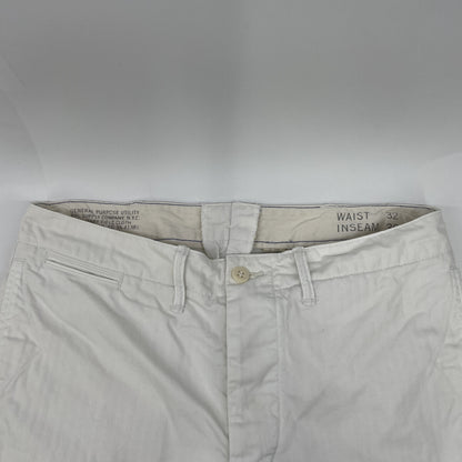 RRL ダブルアールエル ﾎﾜｲﾄ ｺｯﾄﾝ ﾎﾞﾀﾝﾌﾗｲ ﾁﾉﾊﾟﾝﾂ ボトムス 32×30