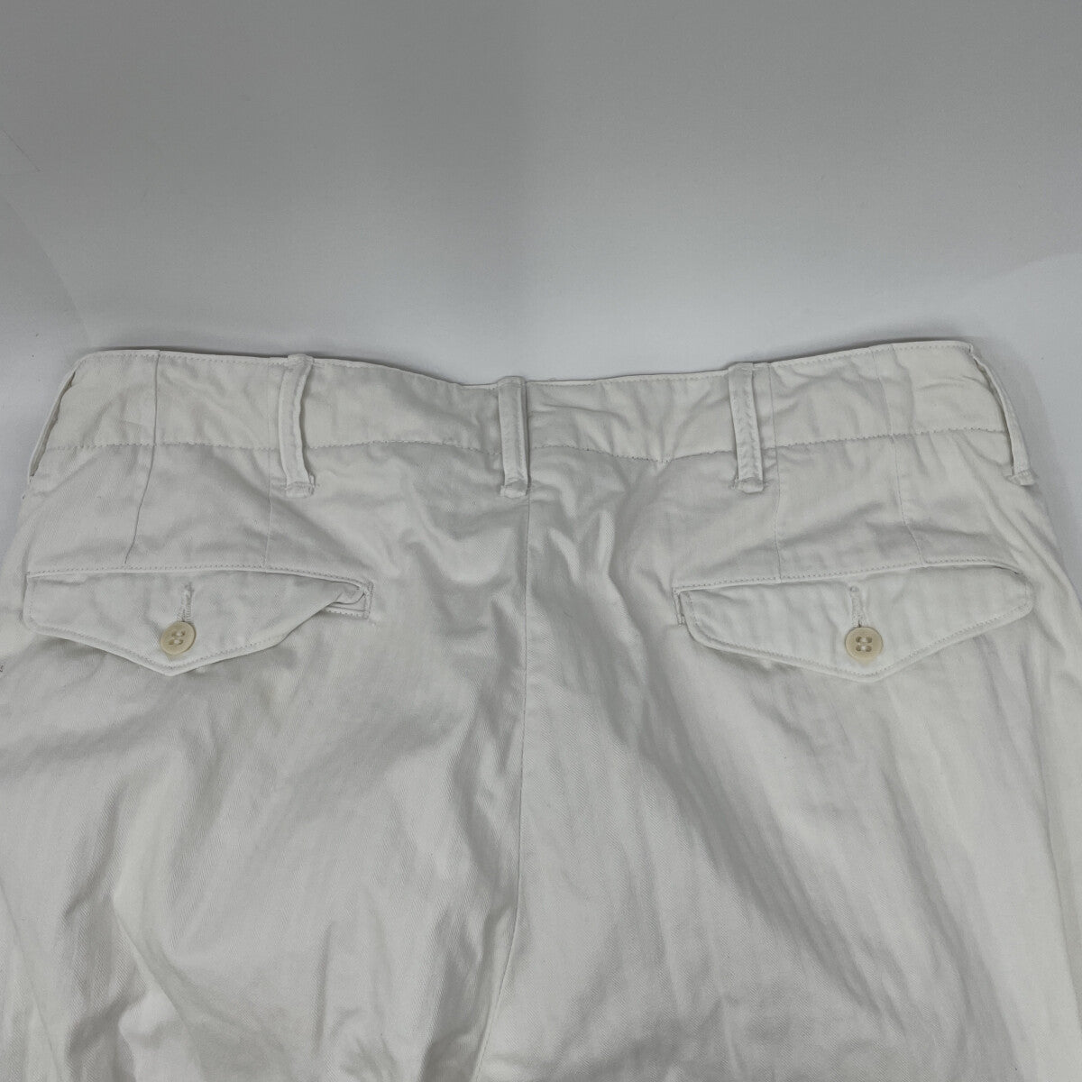 RRL ダブルアールエル ﾎﾜｲﾄ ｺｯﾄﾝ ﾎﾞﾀﾝﾌﾗｲ ﾁﾉﾊﾟﾝﾂ ボトムス 32×30