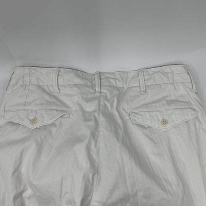 RRL ダブルアールエル ﾎﾜｲﾄ ｺｯﾄﾝ ﾎﾞﾀﾝﾌﾗｲ ﾁﾉﾊﾟﾝﾂ ボトムス 32×30