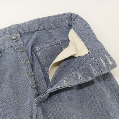 RRL ダブルアールエル ﾗｲﾄﾌﾞﾙｰ ﾋﾟﾝﾁｪｯｸ ﾛｲﾔﾙﾜｰｸﾊﾟﾝﾂ ボトムス 31×30