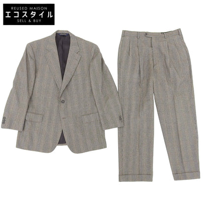 Brooks Brothers ブルックスブラザーズ グレンチェック ウール×カシミア ジャケット/パンツ セットアップ スーツ メンズ ブラウン 40 34W スーツ セットアップ 40/34W