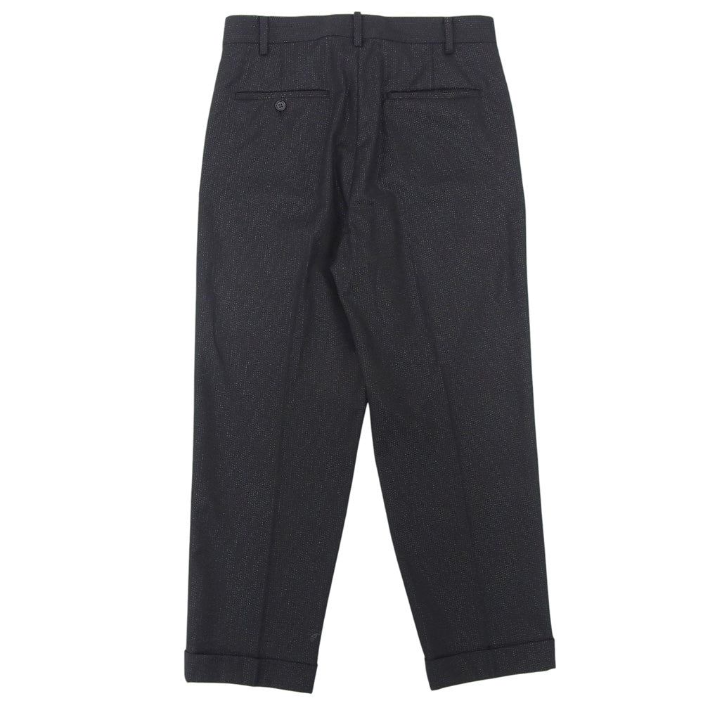 WACKO MARIA ワコマリア ドーメル グリッター ストライプパンツ タイプ2 ボトムス メンズ ブラック M 23年製 ボトムス M