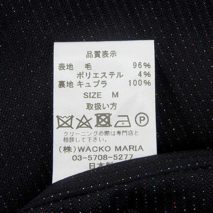 WACKO MARIA ワコマリア ドーメル グリッター ストライプパンツ タイプ2 ボトムス メンズ ブラック M 23年製 ボトムス M