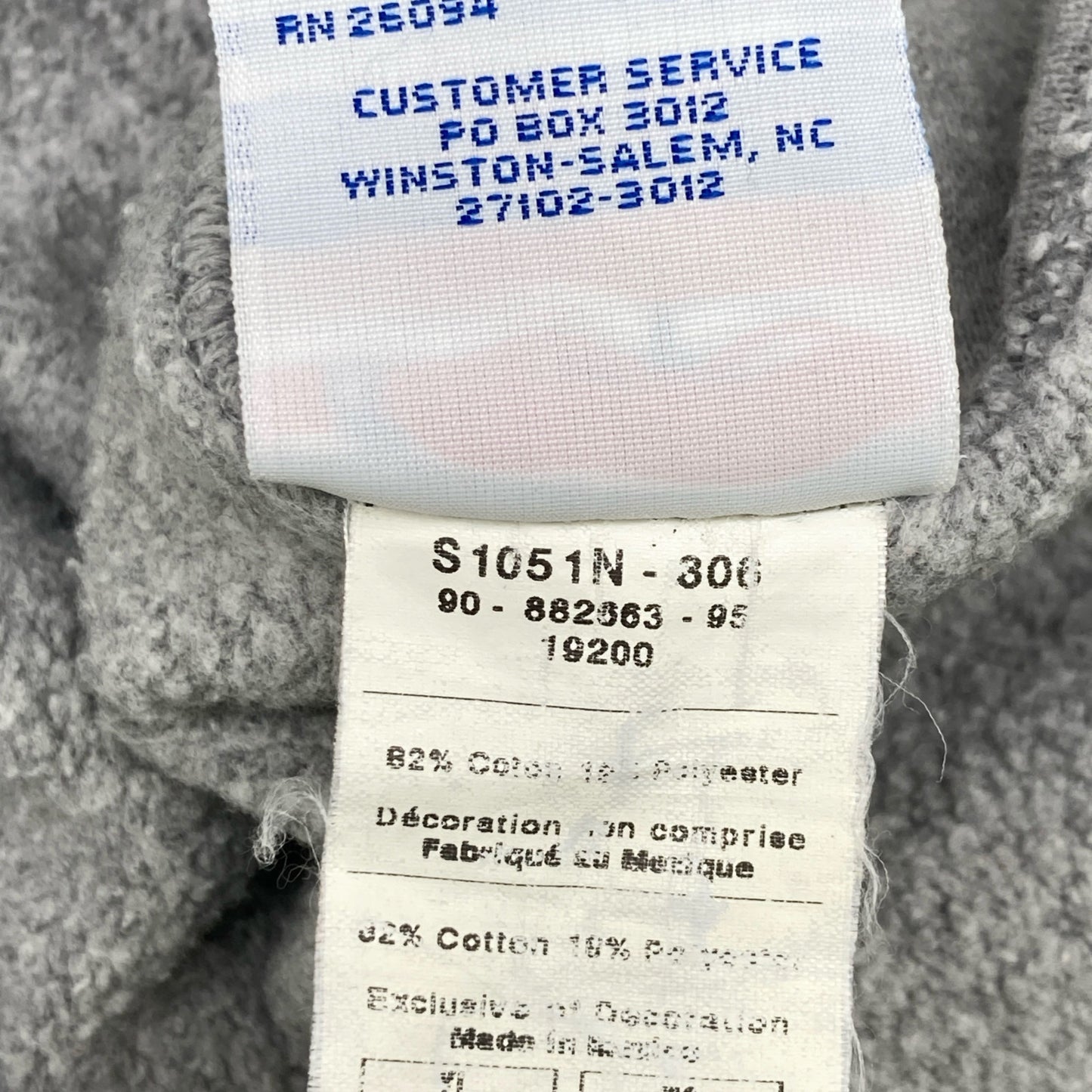 Champion チャンピオン 90年 グレー リバースウィーブパーカー 目無し トップス XL