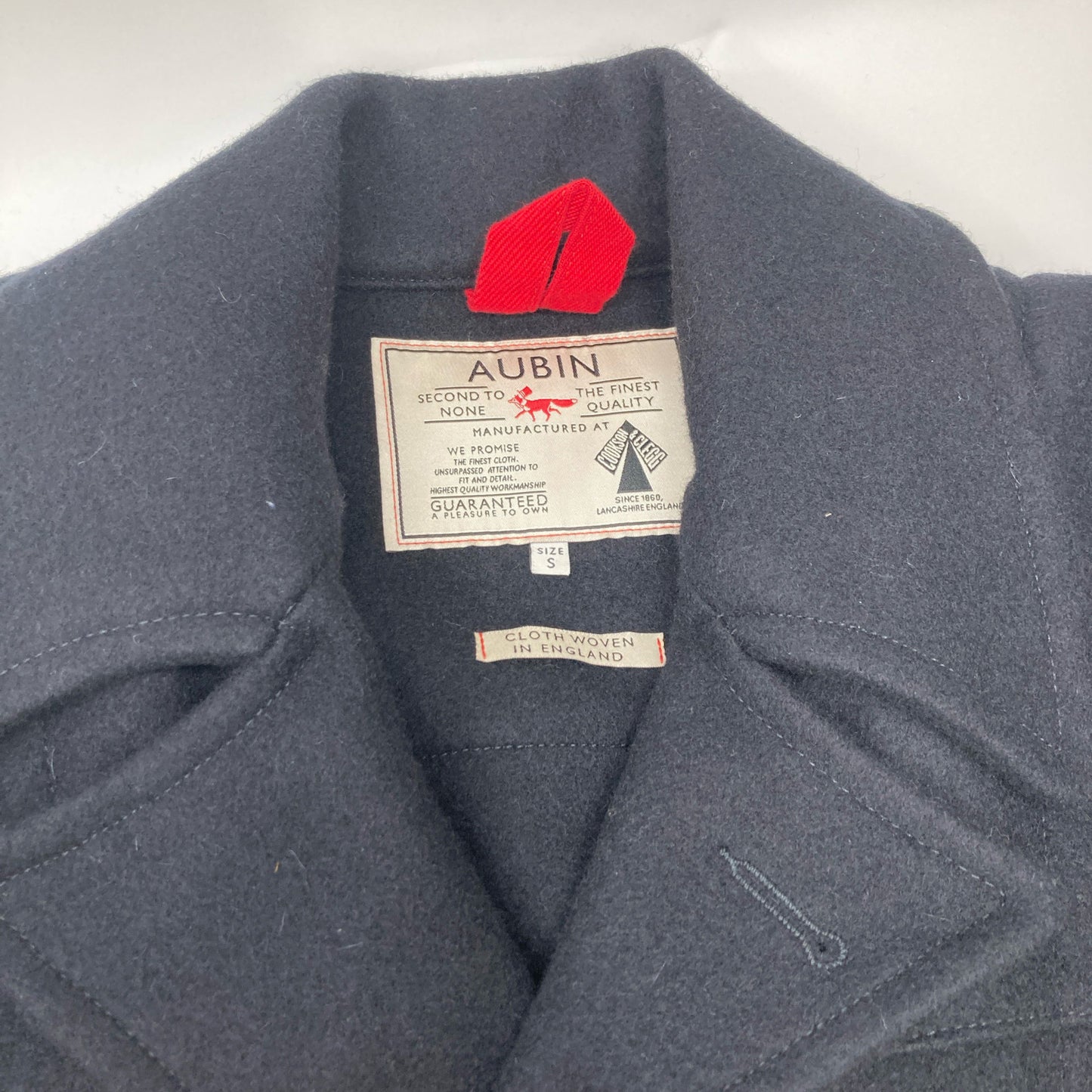 AUBIN オーバン 【AUBIN】ﾌﾞﾗｯｸ ｳｰﾙ ﾁｪｽﾀｰｺｰﾄ コート Small