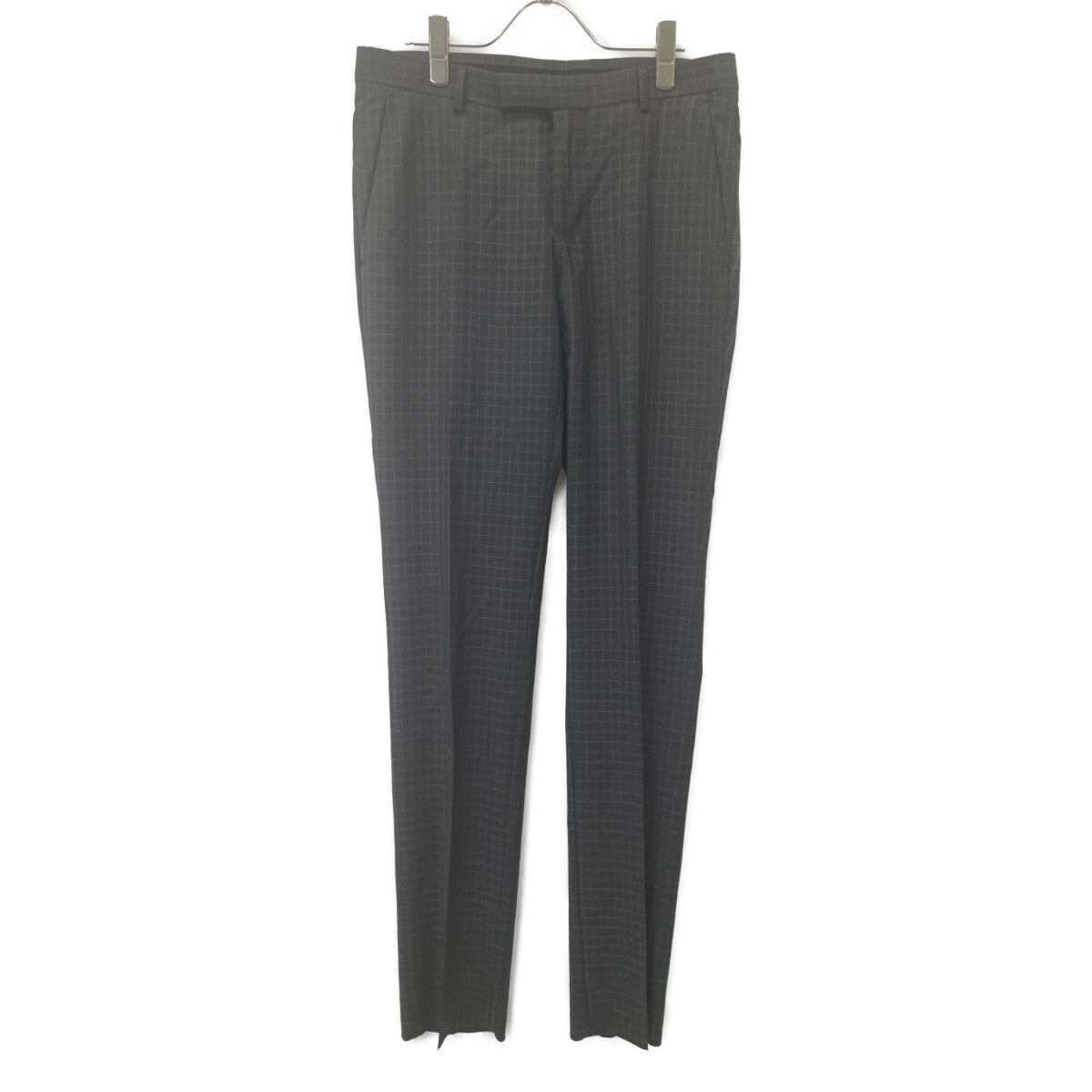 Z Zegna ジーゼニア ﾄﾞﾛｯﾌﾟ8 ｳｰﾙ ﾁｪｯｸ ﾂｰﾋﾟｰｽｽｰﾂ スーツ セットアップ 46