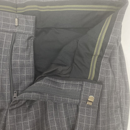 Z Zegna ジーゼニア ﾄﾞﾛｯﾌﾟ8 ｳｰﾙ ﾁｪｯｸ ﾂｰﾋﾟｰｽｽｰﾂ スーツ セットアップ 46