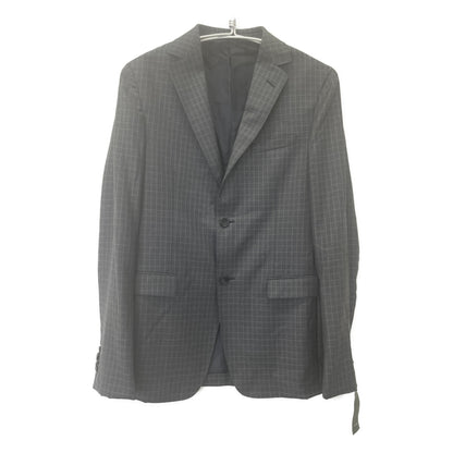 Z Zegna ジーゼニア ﾄﾞﾛｯﾌﾟ8 ｳｰﾙ ﾁｪｯｸ ﾂｰﾋﾟｰｽｽｰﾂ スーツ セットアップ 46