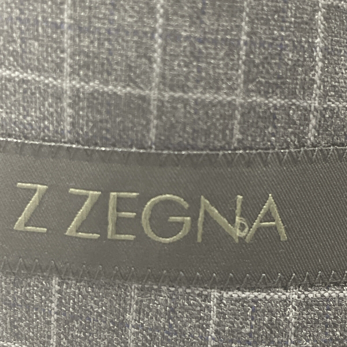 Z Zegna ジーゼニア ﾄﾞﾛｯﾌﾟ8 ｳｰﾙ ﾁｪｯｸ ﾂｰﾋﾟｰｽｽｰﾂ スーツ セットアップ 46