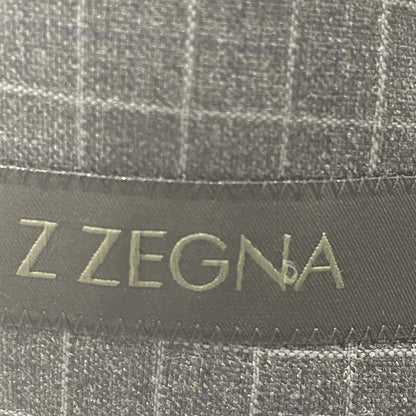 Z Zegna ジーゼニア ﾄﾞﾛｯﾌﾟ8 ｳｰﾙ ﾁｪｯｸ ﾂｰﾋﾟｰｽｽｰﾂ スーツ セットアップ 46