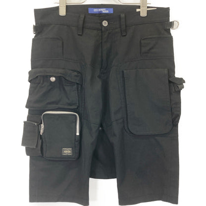 COMMEdesGARCONS JUNYA WATANABE コムデギャルソンジュンヤワタナベ ×ﾎﾟｰﾀｰ WO-P003 ﾌﾞﾗｯｸ ﾀｸﾃｨｶﾙ ﾊｰﾌﾊﾟﾝﾂ ボトムス M