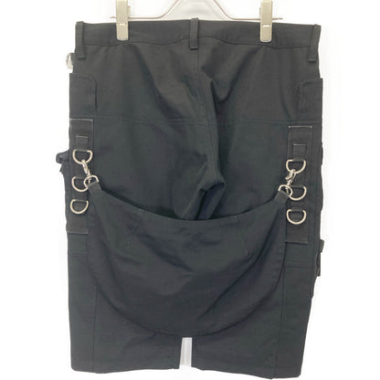 COMMEdesGARCONS JUNYA WATANABE コムデギャルソンジュンヤワタナベ ×ﾎﾟｰﾀｰ WO-P003 ﾌﾞﾗｯｸ ﾀｸﾃｨｶﾙ ﾊｰﾌﾊﾟﾝﾂ ボトムス M