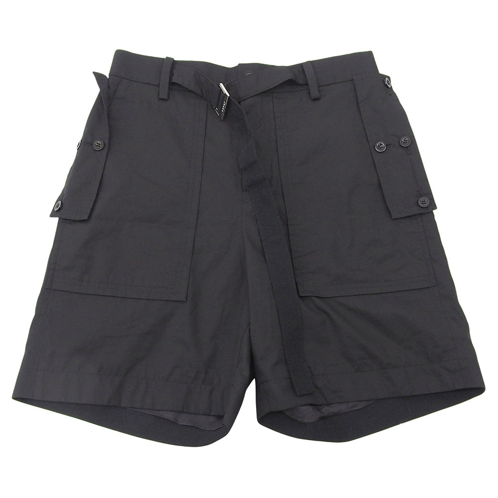 sacai サカイ 未使用 トーマスメイソン ショーツ コットン100% ボトムス メンズ 黒 ブラック 1 23-03041M 23SS ボトムス 1