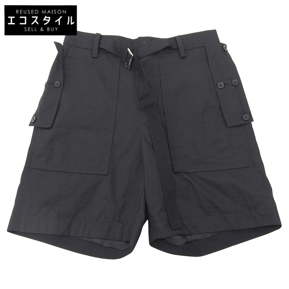 sacai サカイ 未使用 トーマスメイソン ショーツ コットン100% ボトムス メンズ 黒 ブラック 1 23-03041M 23SS ボトムス 1