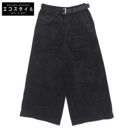 sacai サカイ 美品 コーデュロイ パンツ ボトムス メンズ ブラック 1 24-03491M 24AW ボトムス 1