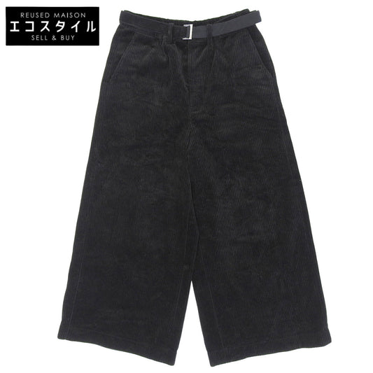 sacai サカイ 美品 コーデュロイ パンツ ボトムス メンズ ブラック 1 24-03491M 24AW ボトムス 1