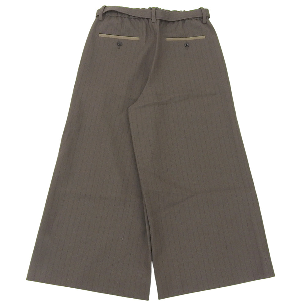 sacai サカイ 美品 チョーク ストラップ パンツ ウール100% ボトムス メンズ ブラウン 1 24-03479M ボトムス 1