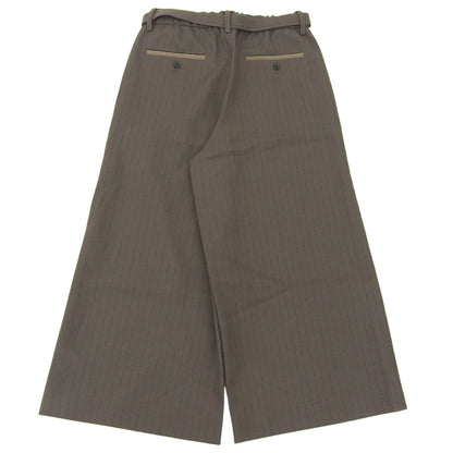 sacai サカイ 美品 チョーク ストラップ パンツ ウール100% ボトムス メンズ ブラウン 1 24-03479M ボトムス 1