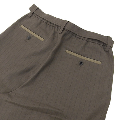 sacai サカイ 美品 チョーク ストラップ パンツ ウール100% ボトムス メンズ ブラウン 1 24-03479M ボトムス 1