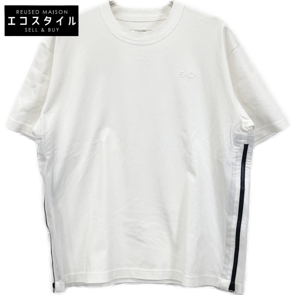 sacai サカイ 23-03258M ﾎﾜｲﾄ Cotton Jersey T-Shirt トップス 1
