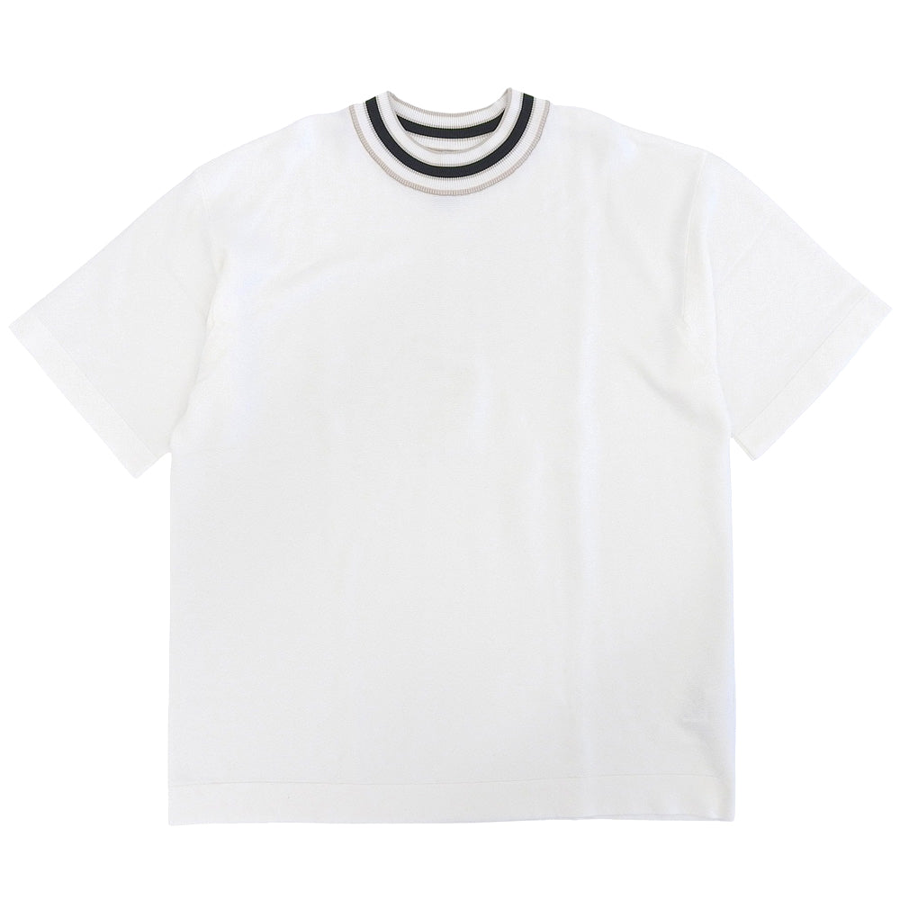 CFCL シーエフシーエル 美品 BS GARTER SHORT SLEEVE TEE SHIRT トップス メンズ ホワイト S トップス S