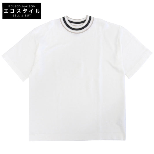 CFCL シーエフシーエル 美品 BS GARTER SHORT SLEEVE TEE SHIRT トップス メンズ ホワイト S トップス S