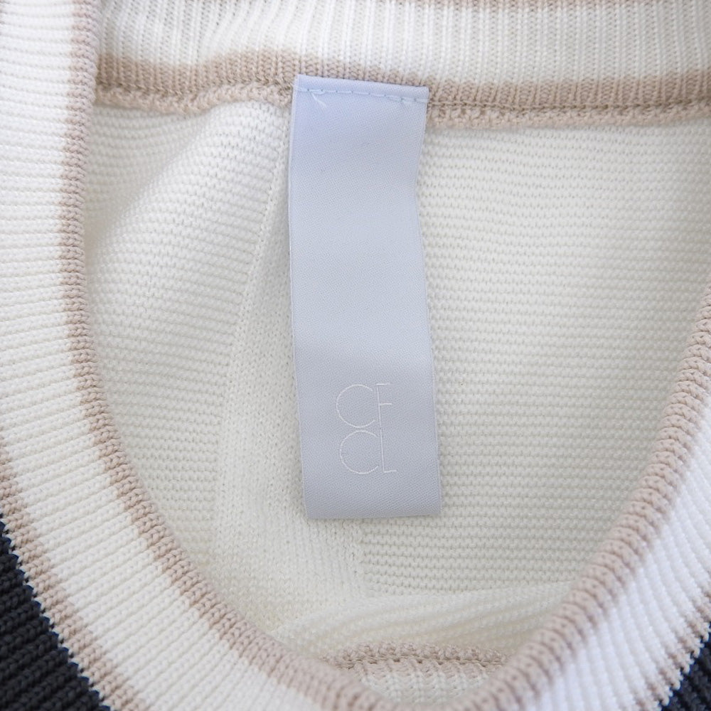 CFCL シーエフシーエル 美品 BS GARTER SHORT SLEEVE TEE SHIRT トップス メンズ ホワイト S トップス S